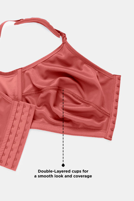 Zivame True Curv Posture Correction Double Layered Non Wired Full Coverage Super Support Bra - Mineral Red — image 6
